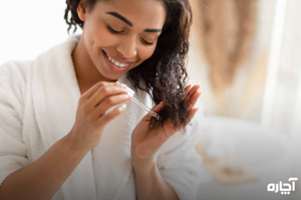 استفاده از محصولات مراقبت از مو برای آموزش براشینگ مو توسط خود فرد