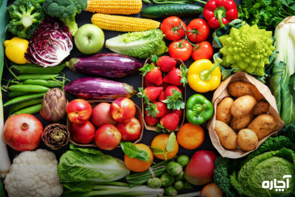 مصرف سبزیجات و میوه برای لاغری