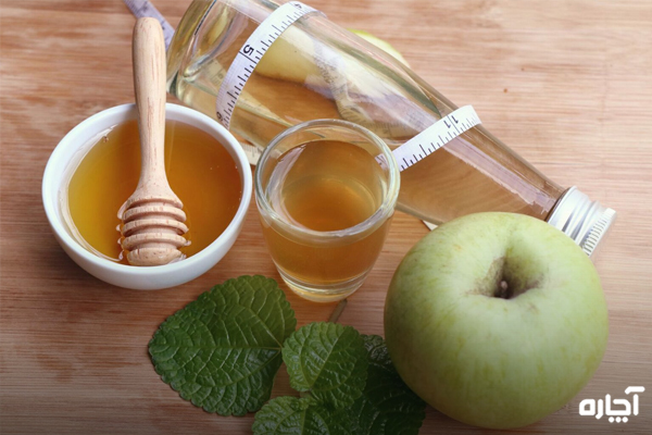 درمان موهای سوخته با حرارت با سرکه سیب و عسل